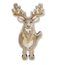 Wooden Pin Badge - Stag Deer - Maple Wood Brooch - Scottish Gifts