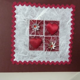 Red Hearts and more Hearts Card