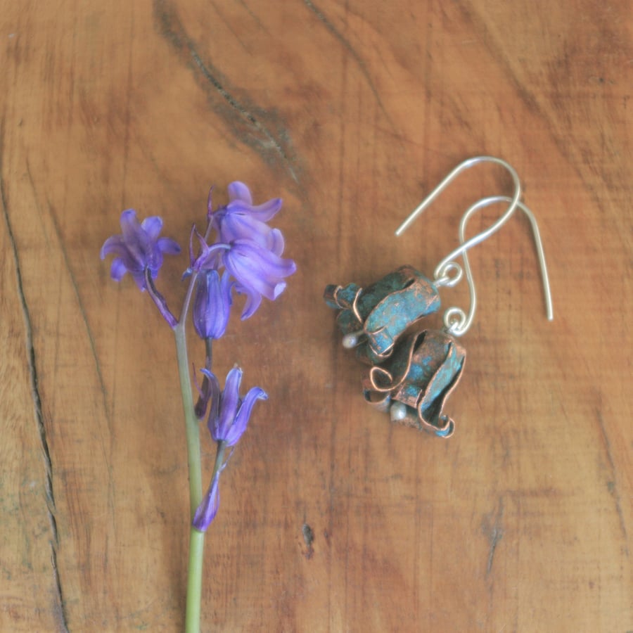Bluebell Flower Dangle Earrings