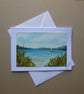 original hand painted watercolour landscape greetings card ( ref FA202 J2 )