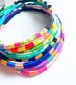 Glamorous cotton wrapped necklace, unique gifts, Handmade statement necklace - Image 2