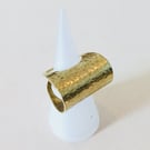 Chunky Hammered Brass Ring