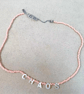 Handmade CHAOS Punk Beaded Necklace – Pale Salmon