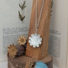 Silver Poppy Crown Necklace - Seed Head Pendant - Nature Jewellery