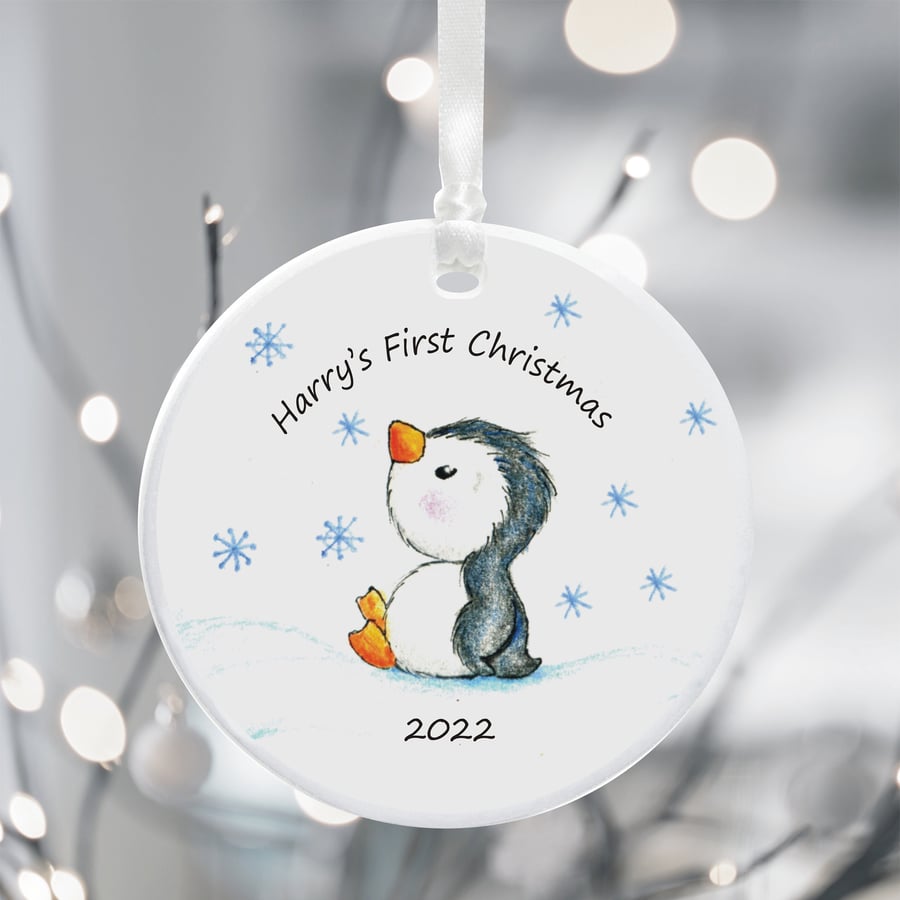 Personalised Baby's First Christmas Keepsake Bauble - Festive New Baby Gift