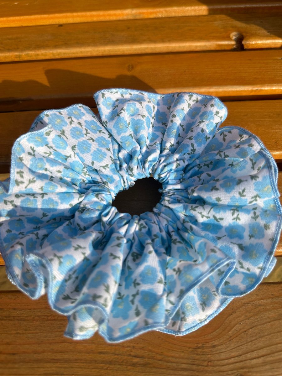 Frill Scrunchies, Ruffle Scrunchies, XXL Scrunchies, Ditsy Floral Scrunchies