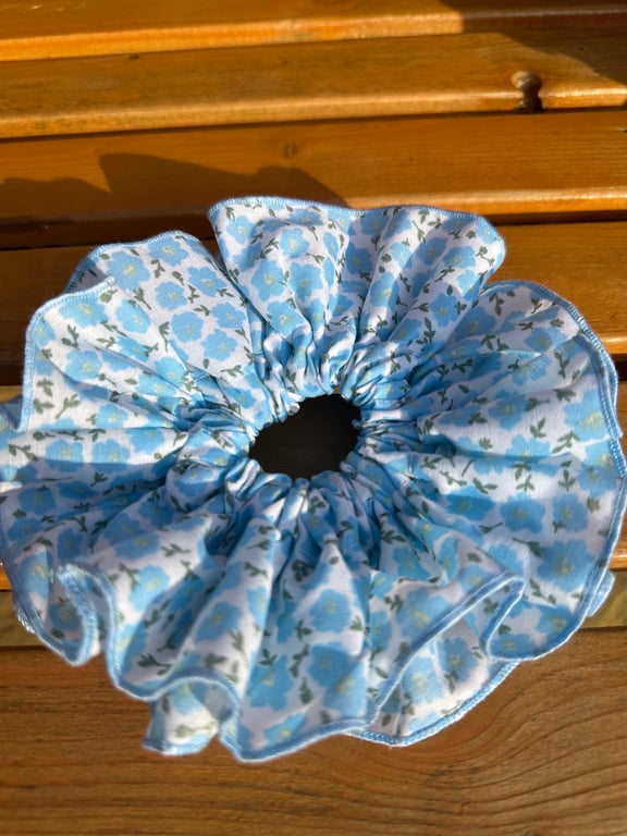 Frill Scrunchies, Ruffle Scrunchies, XXL Scrunchies, Ditsy Floral Scrunchies