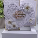 Personalised - Luxury 50th Golden Wedding anniversary card boxed