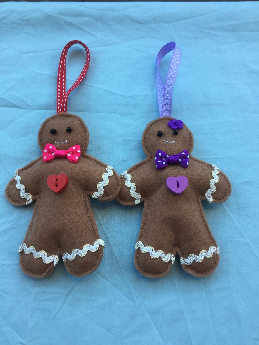 Hand Stitched Tree Decorations