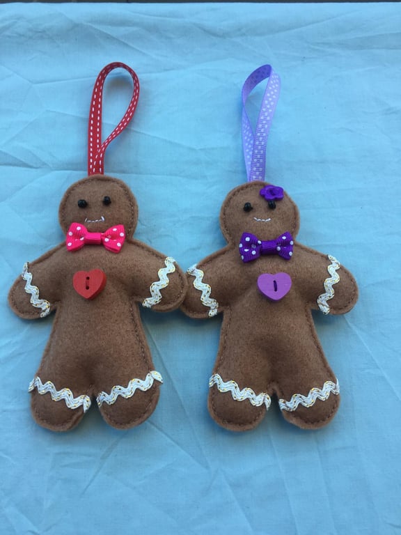 Hand Stitched Tree Decorations