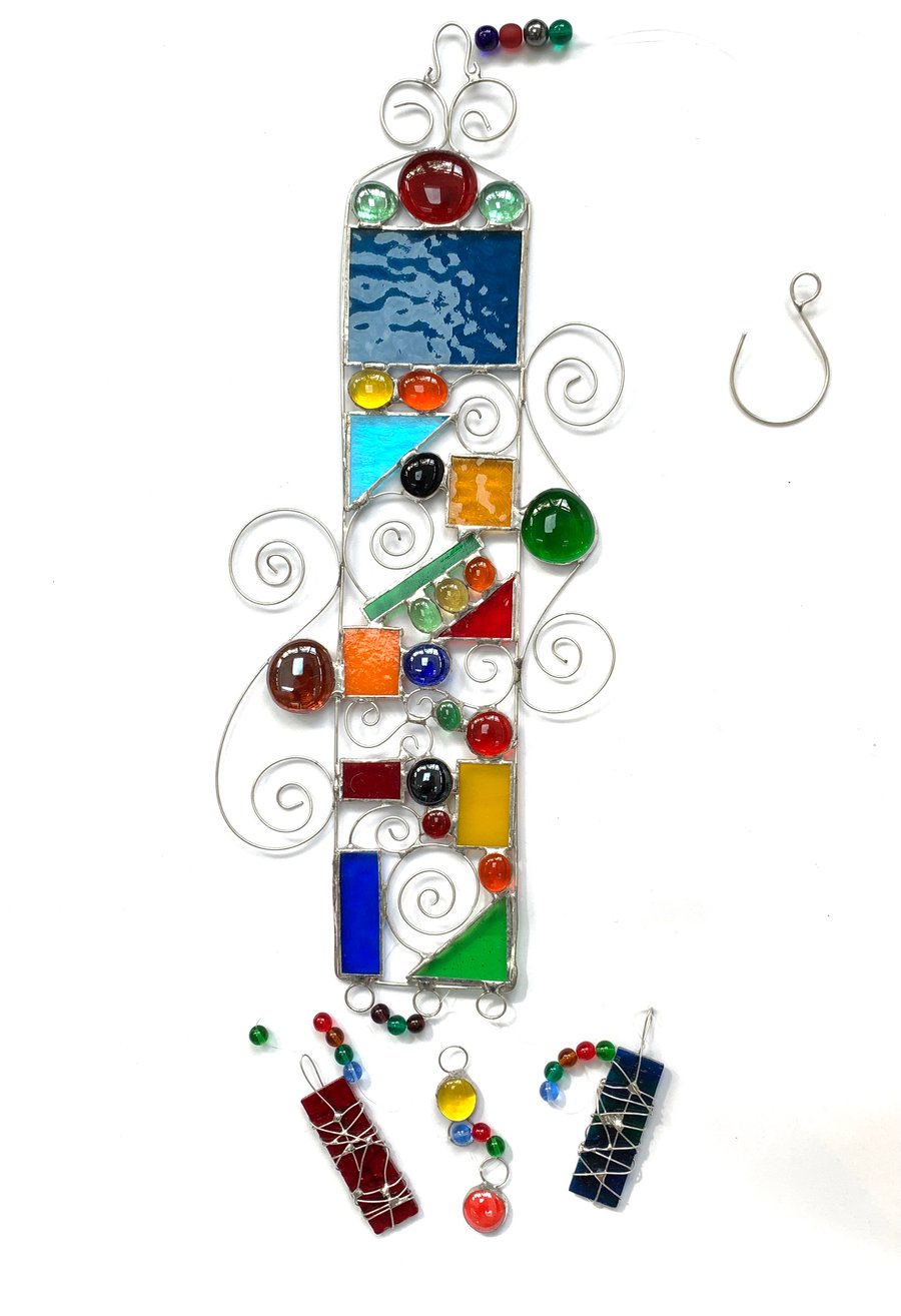 Stained Glass Garden Hanger - Handmade Hanging Decoration