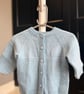 Hand-Knitted Baby Cardigan with Textured Moss Stitch Pattern –Light Blue(12-18m)