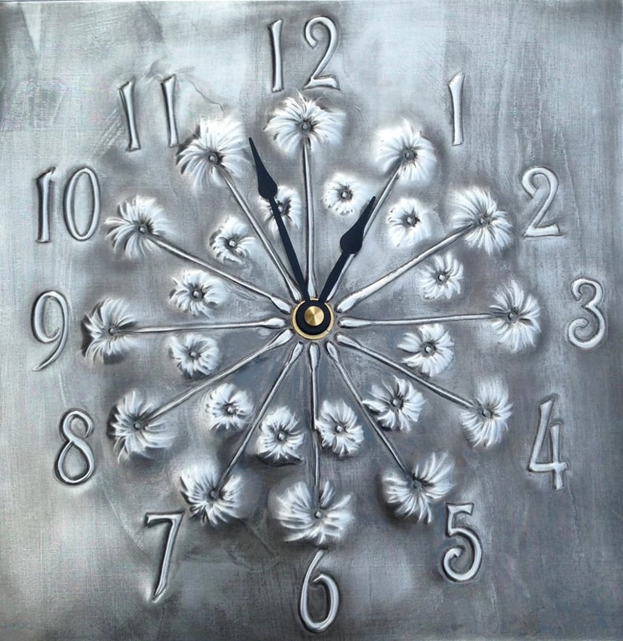 Pewter Dandelion Clock