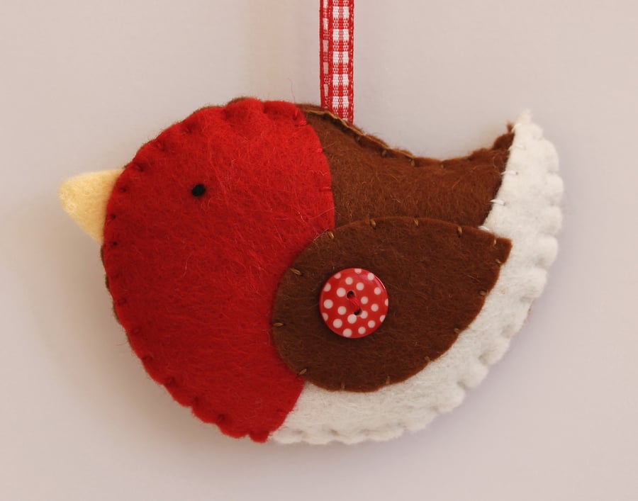 Christmas Robin - Felt Decoration
