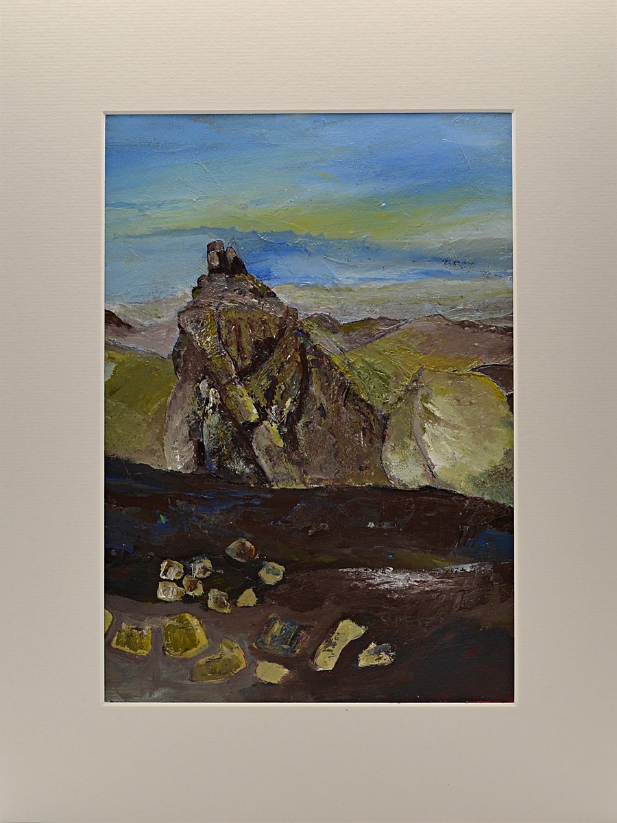 Original Painting of the Inaccessible Pinnacle in Skye