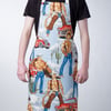 GAYPRONS aprons in retro pin up Wranglers fabric by Alexander Henry