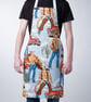 GAYPRONS aprons in retro pin up Wranglers fabric by Alexander Henry
