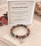 Woodland Wanderer- Picasso Jasper Sterling Silver Coffee Gnome Bracelet - Image 2