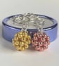 Handbag Charm, Initialled, Rose Gold Lava Beads Orb, Keyring  - Image 4