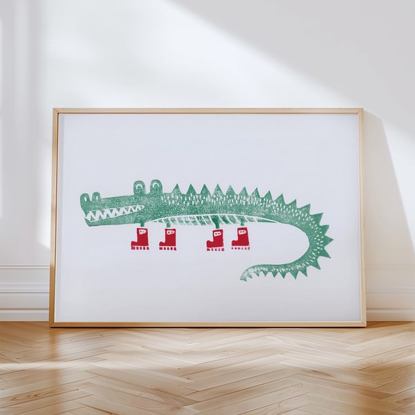 Crocodile Art Print