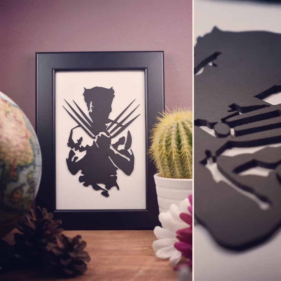 Wolverine Framed Artwork - 13cm x 18cm