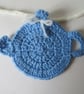 Tea pot cosy bunting - blue and white - Image 2