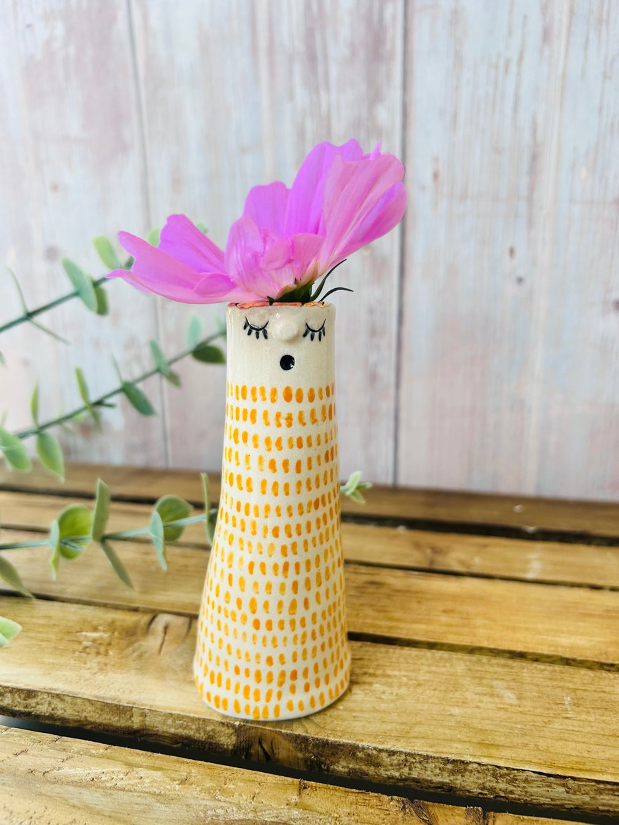 SALE Orange People Vase 
