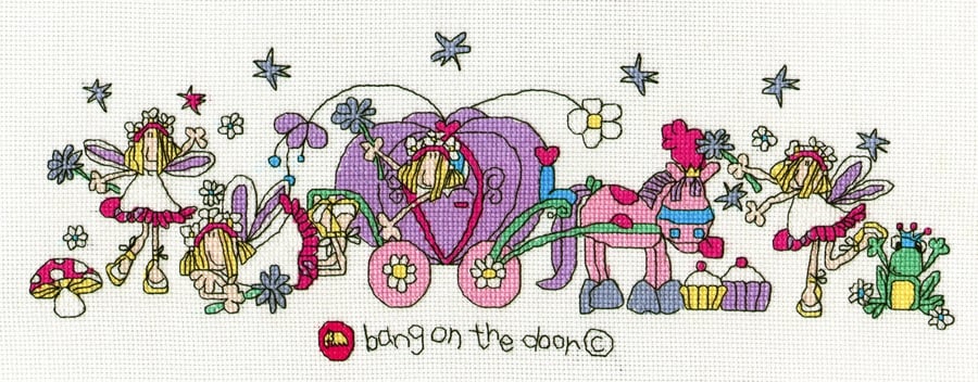Bang on the door - fairy girls cross stitch kit