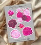 Peony Blooms Printable Sticker Sheet PDF Digital Product - Image 4