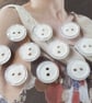 12.5mm 20L matt centre , shiny edge Buttons WHITE - Image 1
