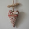 Driftwood Hanging Heart Decoration