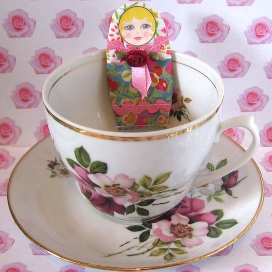 Mini Russian Matryoshka Doll Brooch