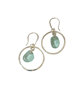 Silver Sea Glass Hoop Earrings - Image 8