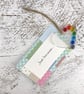 Just because... Wispy white heart, rainbow colours & personal message  - Image 1