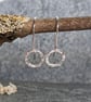 Long silver earrings, circle earrings, sterling silver earrings - Image 7