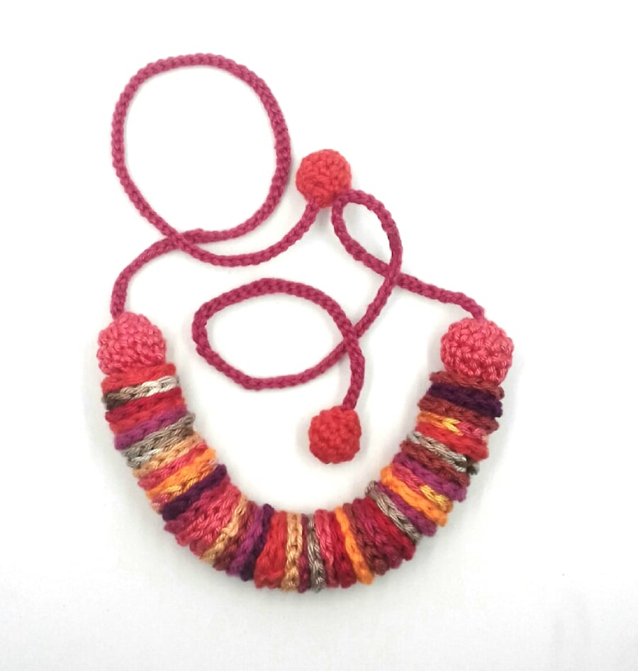 Crochet Necklace -'Autumn '