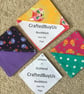 100% Cotton Bookmark hand crafted. Save the Page Unique modern square shape. - Image 2