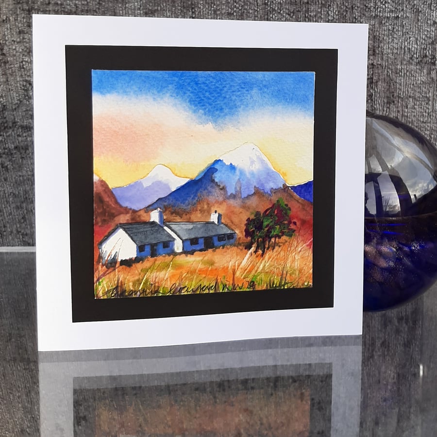 Handpainted Blank Card. Blackrock Cottages. The Card That's Also a Keepsake