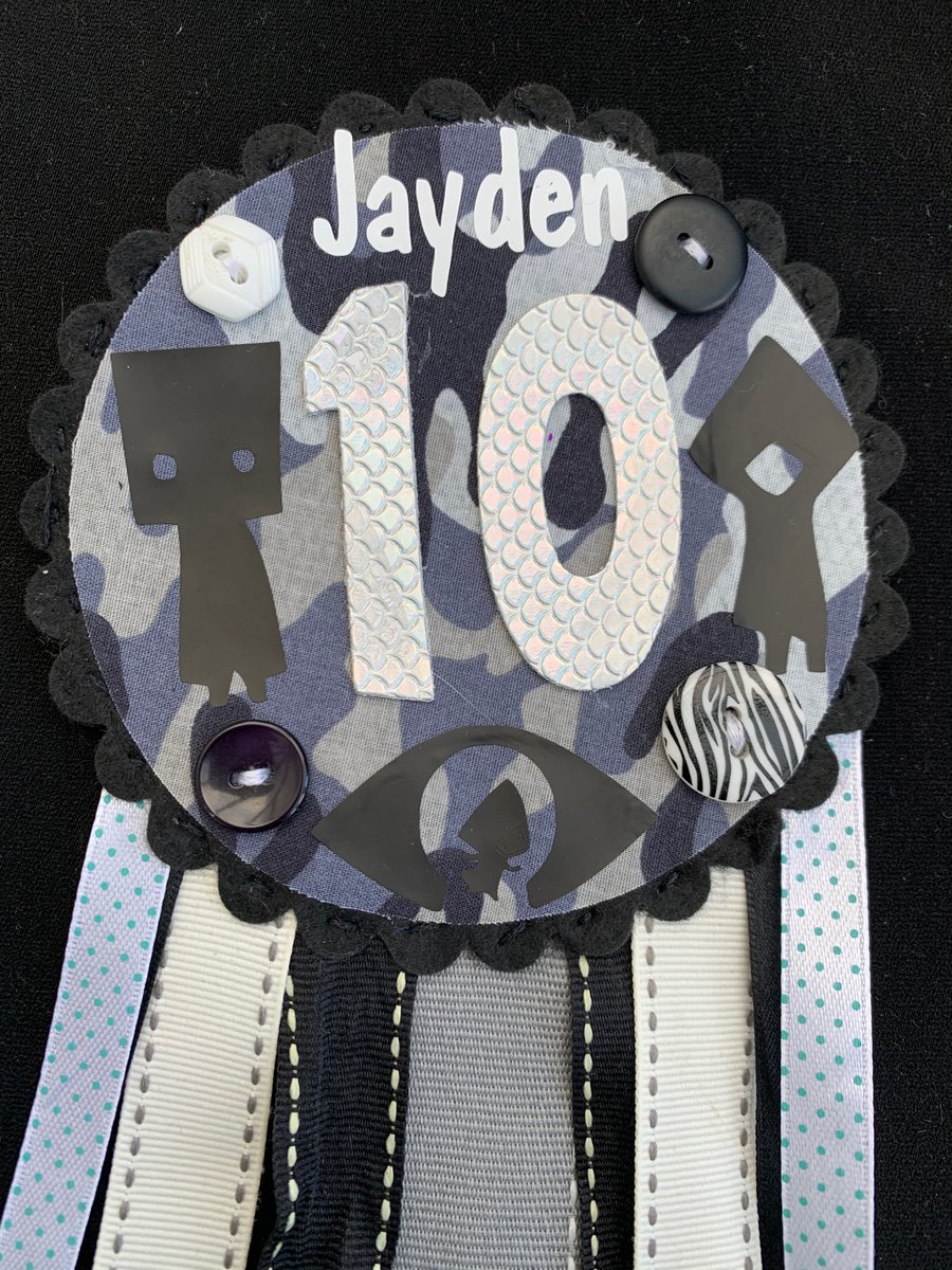 Birthday badge-Rosette - Birthday Little Nightmares theme