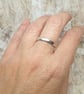 Sterling Silver 925 Hammered, Textured Handmade Ring - Image 6