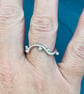 Silver Bubbles Ring, silver wave ring, stack ring, freeform ring, wave ring,  - Image 7