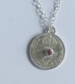 1915 Threepence pendant set with Ruby - Image 3