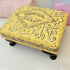 SALE! Custard Cream Biscuit Footstool - Smudged
