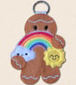 Rainbow Gingerbread Character - Embroidered Positive Decoration - Image 3