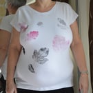 Ladies T Shirt printed with Leaves size 14-16