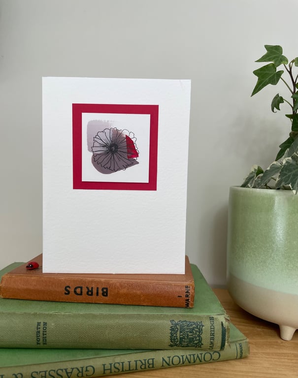 Greeting card, blank, hand painted abstract art card, original art.