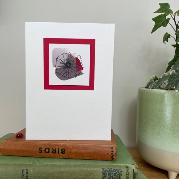 Greeting card, blank, hand painted abstract art card, original art.