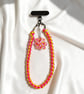 Pink & Yellow Macrame Phone Strap with Auspicious Knot Charm - Image 3