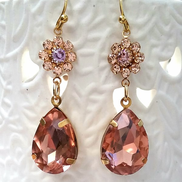 Vintage Crystal Earrings...........