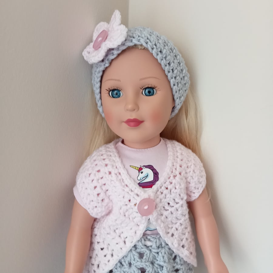 CROCHET PATTERN PDF Baby Pink Cardigan for Doll